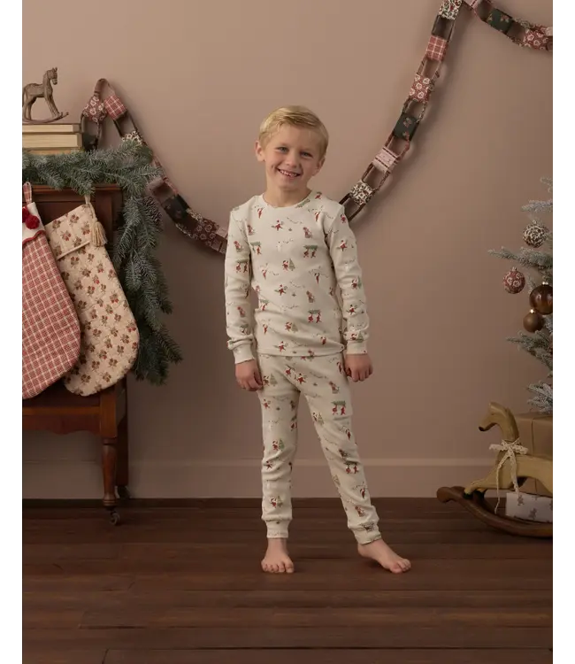 Gnome Village Organic Long Sleeve Pajama Set | Rylee + Cru