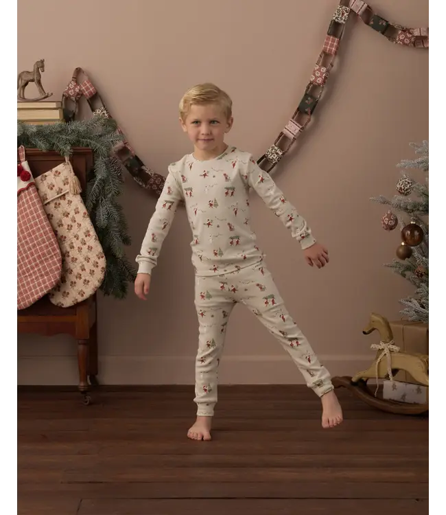 Gnome Village Organic Long Sleeve Pajama Set | Rylee + Cru
