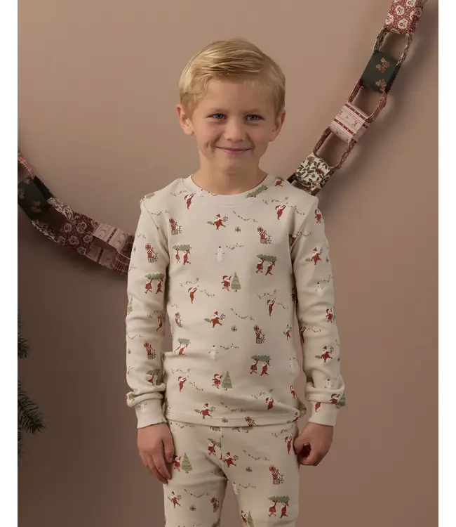 Gnome Village Organic Long Sleeve Pajama Set | Rylee + Cru