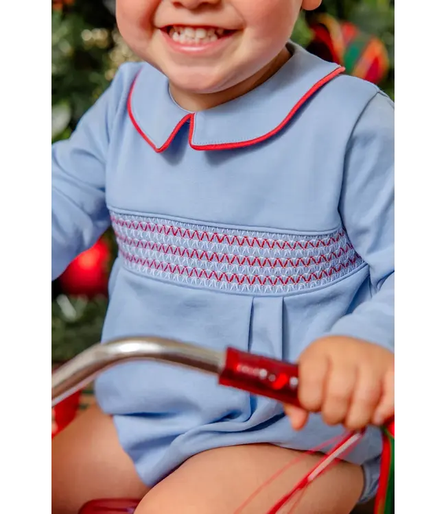 Long Sleeve Bradford Bubble - Barrington Blue with Richmond Red