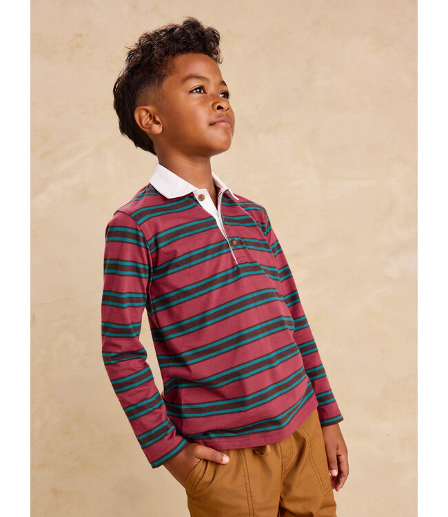 Boys Sangria Long Sleeve Rugby Polo | Tea Collection