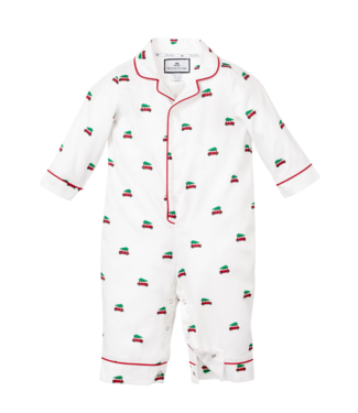 Petite Plume Holiday Journey Twill Romper