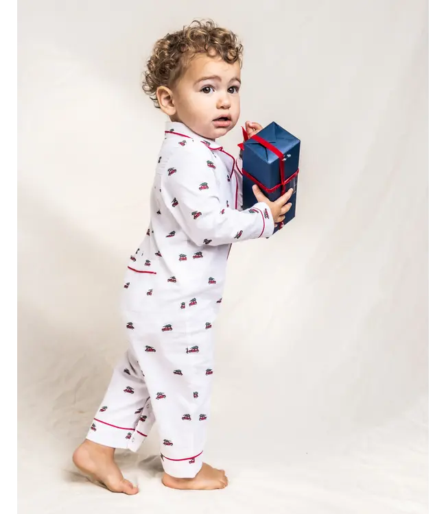 Holiday Journey Baby's Twill Classic Romper | Petite Plume