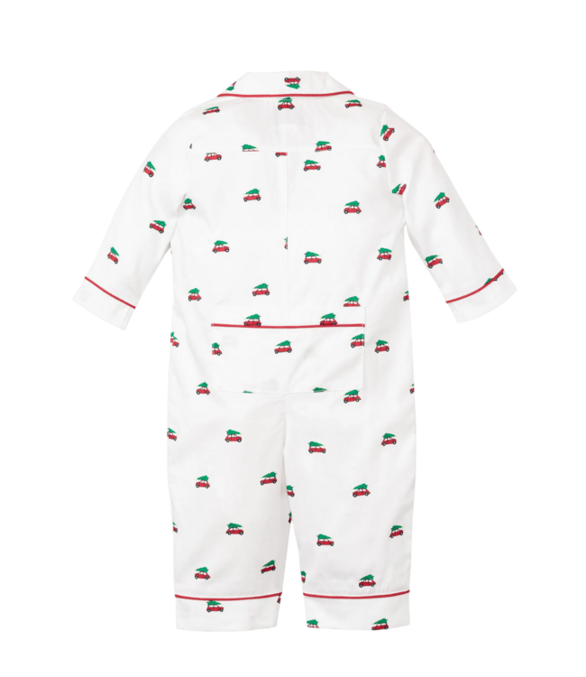 Holiday Journey Baby's Twill Classic Romper | Petite Plume