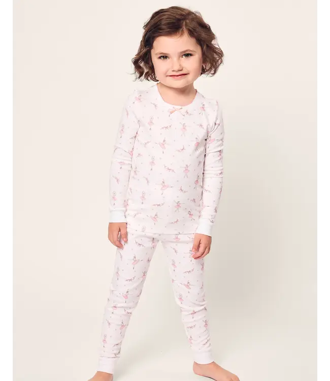 Sugar Plum Fairy Kid's Pima Snug Fit Pajama Set | Petite Plume