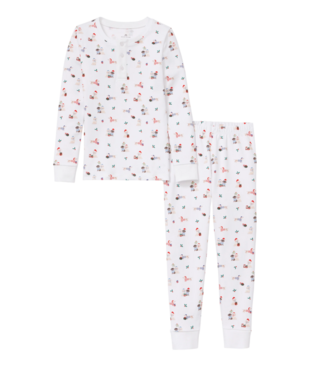 Petite Plume Woof de Noel Pima PJ Set