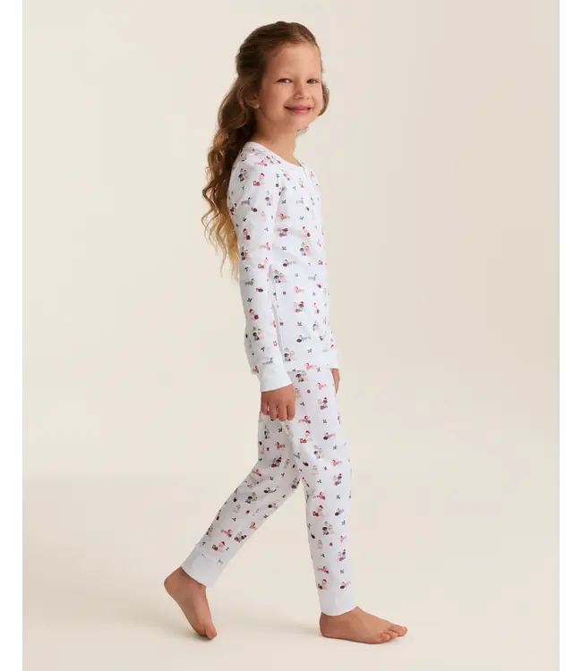 Woof de Noel Kids' Christmas Pima Snug Fit Pajama Set | Petite Plume