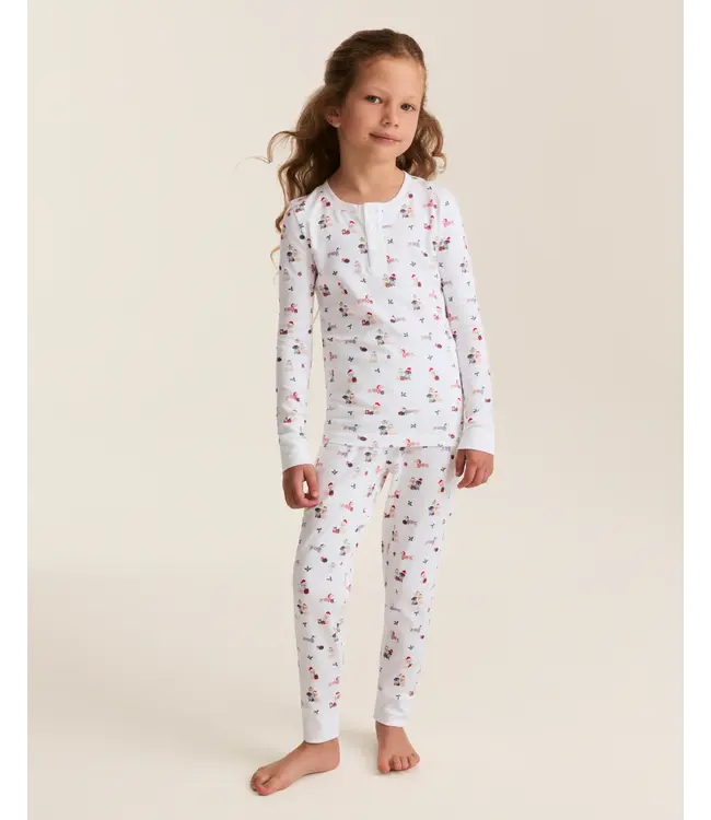 Woof de Noel Kids' Christmas Pima Snug Fit Pajama Set | Petite Plume