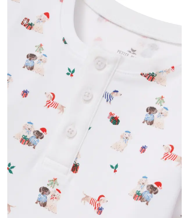Woof de Noel Kids' Christmas Pima Snug Fit Pajama Set | Petite Plume