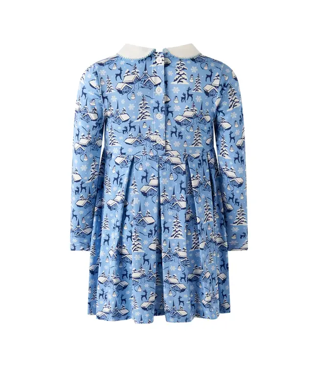 Snow Chalet Jersey Dress | Rachel Riley