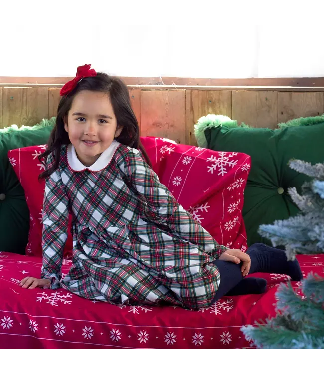 Tartan Jersey Girls Dress | Rachel Riley