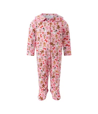 Rachel Riley Pink Gingerbread Babygro