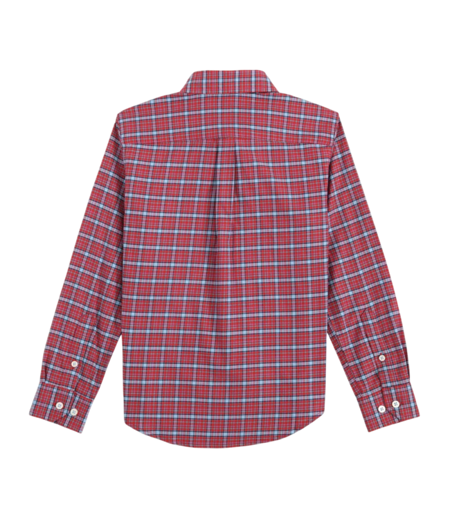 Boys Chimney Creek Skipjack Sport Shirt - Salsa Red | Southern Tide