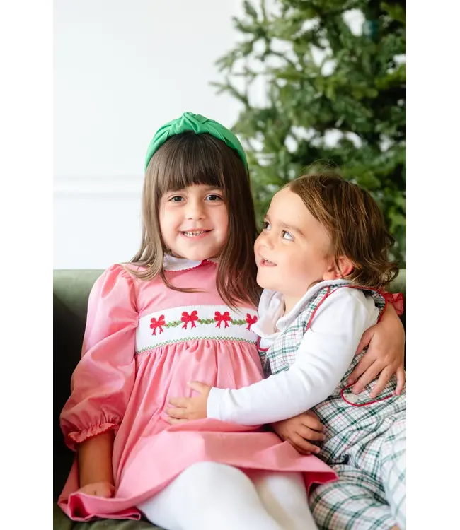 Smocked Christmas Garland Holiday Caroline Dress | Ruth and Ralph