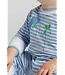 Stripe Knit Longall with Dinosaur | Florence Eiseman