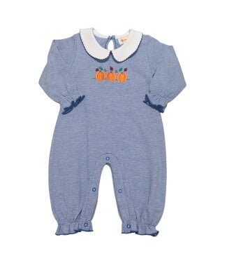 Luigi Blue/White Pumpkin Girls Romper