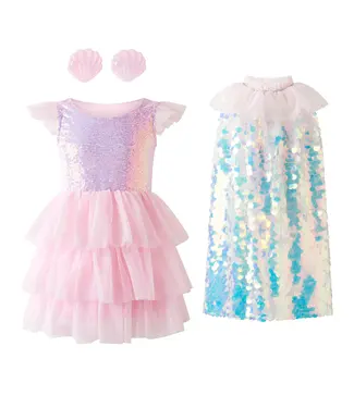 Rachel Riley Glitter Tutu Dress, Cape & Hair Clip