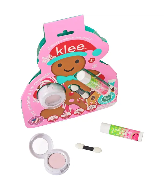 Snowflake Shimmer - Holiday Mineral Eyeshadow and Lip Shimmer Set | Klee Naturals