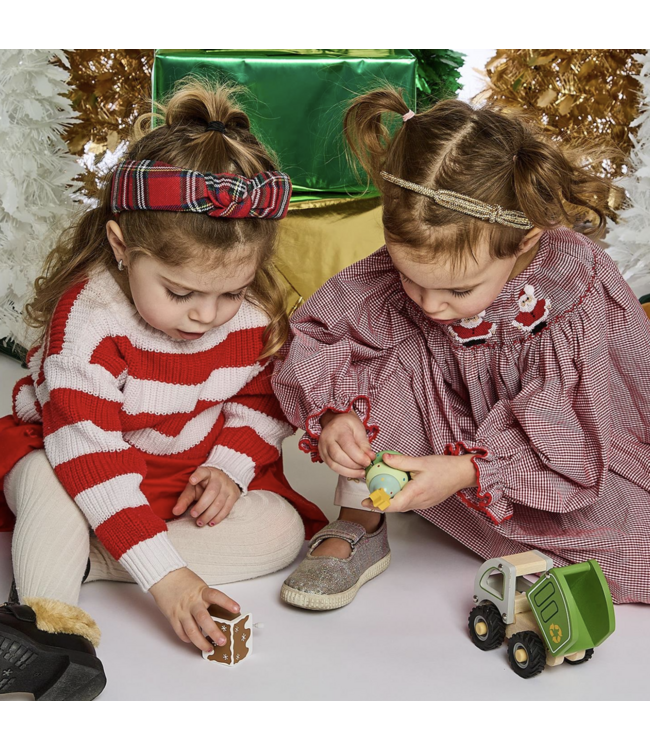 Wooden Wind Up Spinning Toy - Christmas | Two's Company