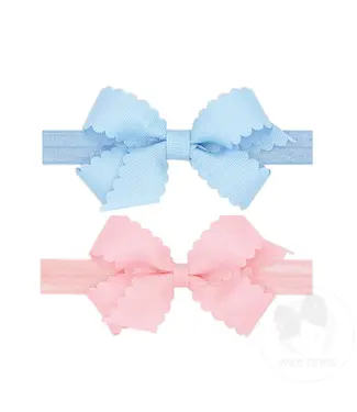 Wee Ones 2 Pk. Mini Scallop Bow on Band