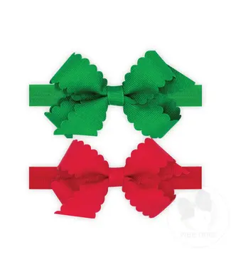 Wee Ones 2 Pk. Mini Scallop Bow on Band