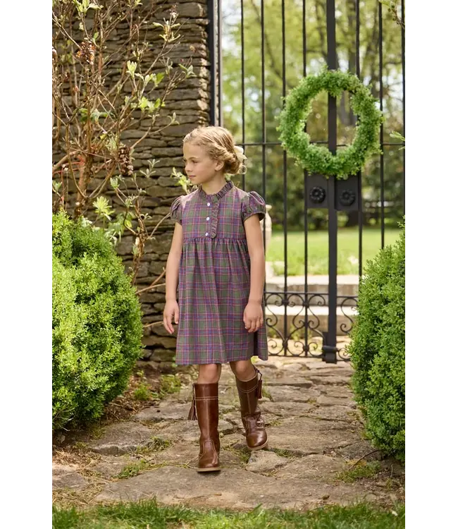 Girls Thornhill Plaid Birdie Dress | Little English