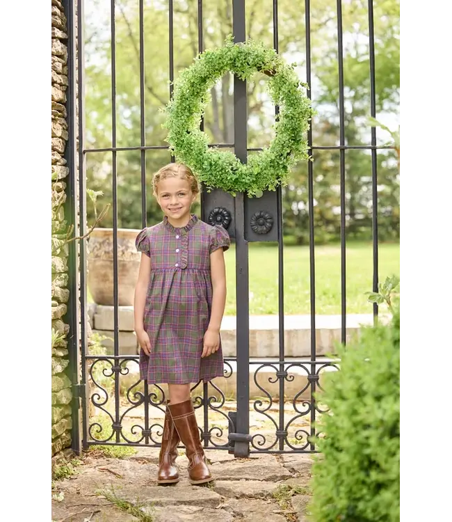 Girls Thornhill Plaid Birdie Dress | Little English