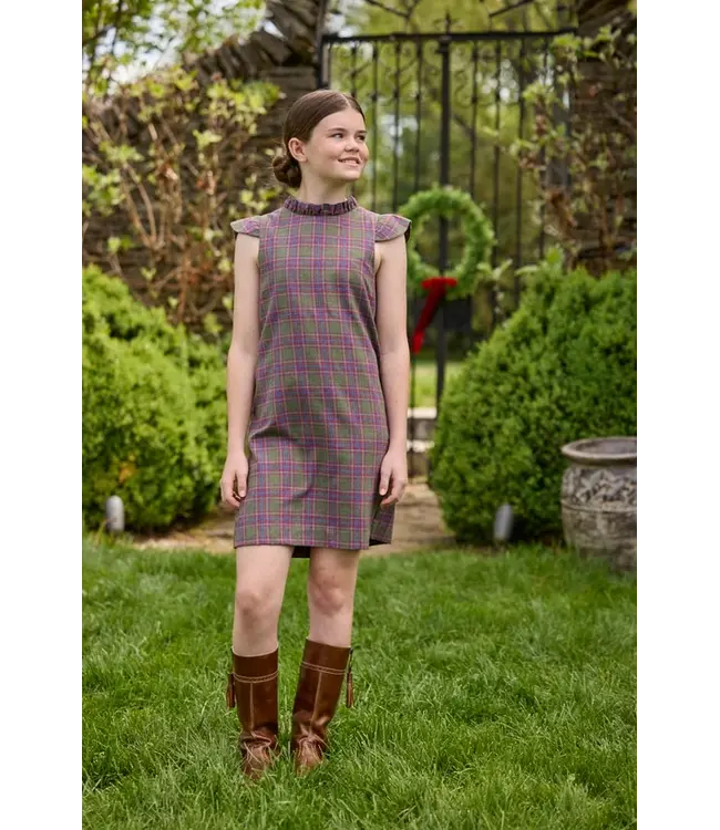 Girls Thornhill Plaid Elizabeth Dress | Little English