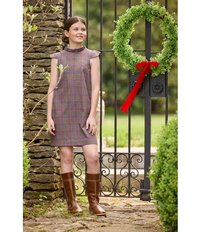 Girls Thornhill Plaid Elizabeth Dress | Little English