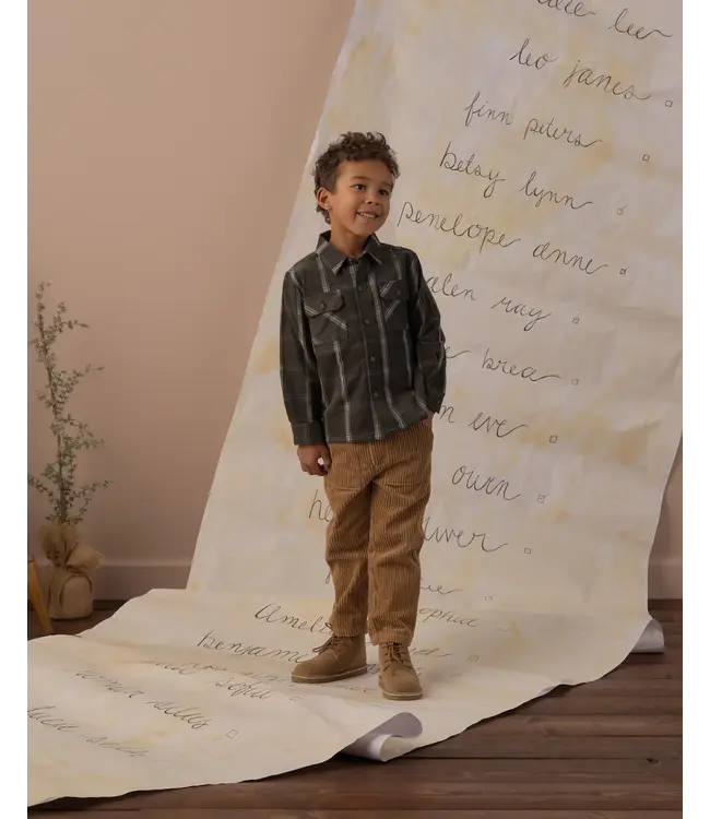 Boys Evergreen Holiday Plaid Flannel Shirt | Rylee + Cru