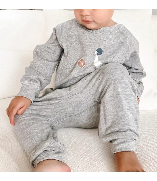 Football Goose Fleece Baby Jumpsuit | Gunamuna
