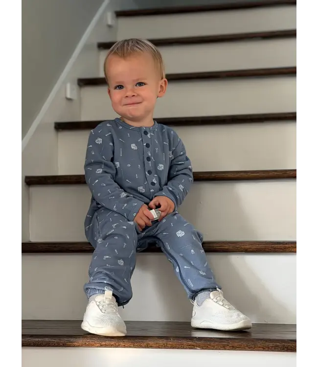 Tools Henley Baby Jumpsuit | Gunamuna