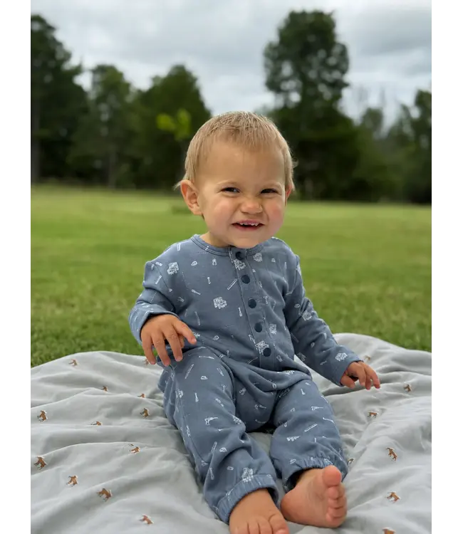 Tools Henley Baby Jumpsuit | Gunamuna