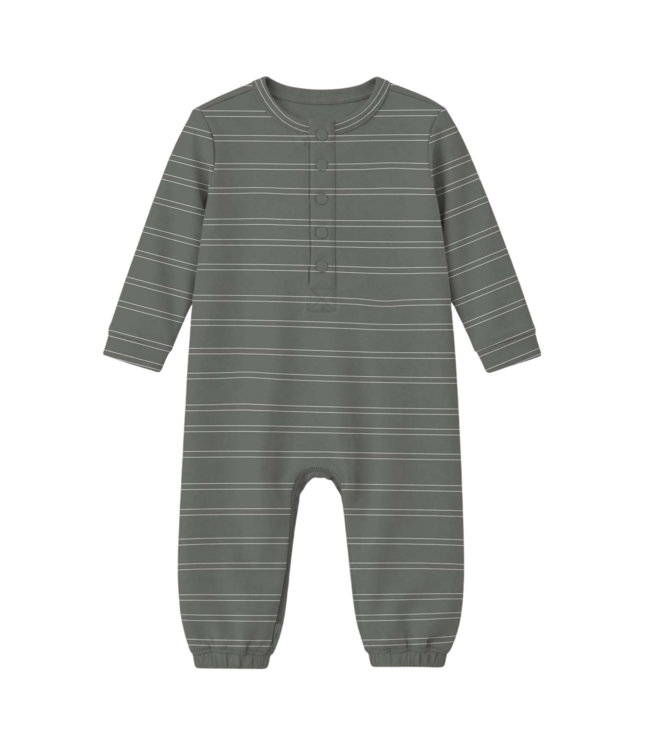 Stripe Henley Baby Jumpsuit | Gunamuna
