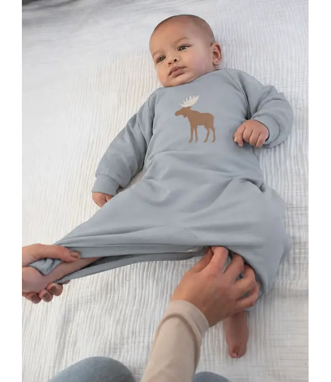 Moose Fleece Baby Jumpsuit | Gunamuna