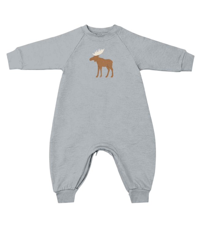Moose Fleece Baby Jumpsuit | Gunamuna