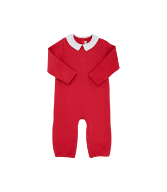 Beaufort Bonnet Richmond Red with White Potter's Quilted Playsuit