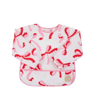 Beaufort Bonnet Bonnie Scot Bows with Hamptons Hot Pink Biscuit Bib