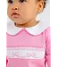 Risby Romper - Hamptons Hot Pink with Worth Avenue White and Bow Smocking