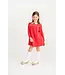 Long Sleeve Smocked Holly Day Dress - Richmond Red with Worth Avenue White
