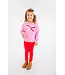 Isabelle's Intarsia Sweater - Hamptons Hot Pink with Scalloped Bow