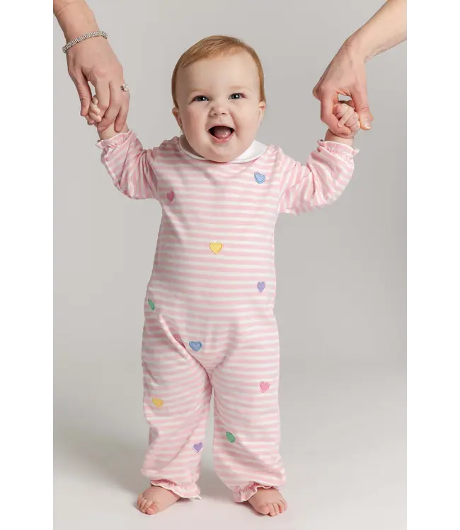 Stripe Knit Longall with Hearts