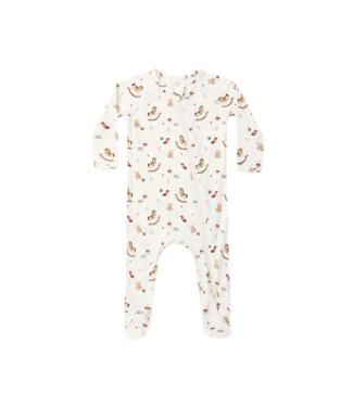 Quincy Mae Ivory Toy Chest Bamboo Zip Footie