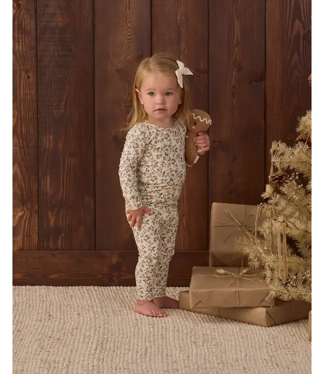 Bamboo Pajama Set Holiday Floral
