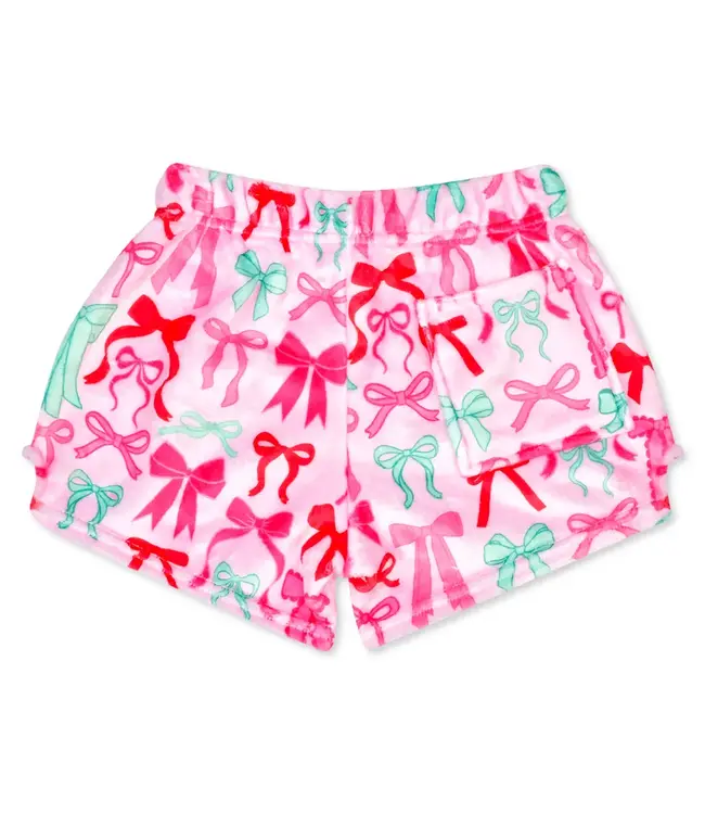 Merry Bows Plush Shorts