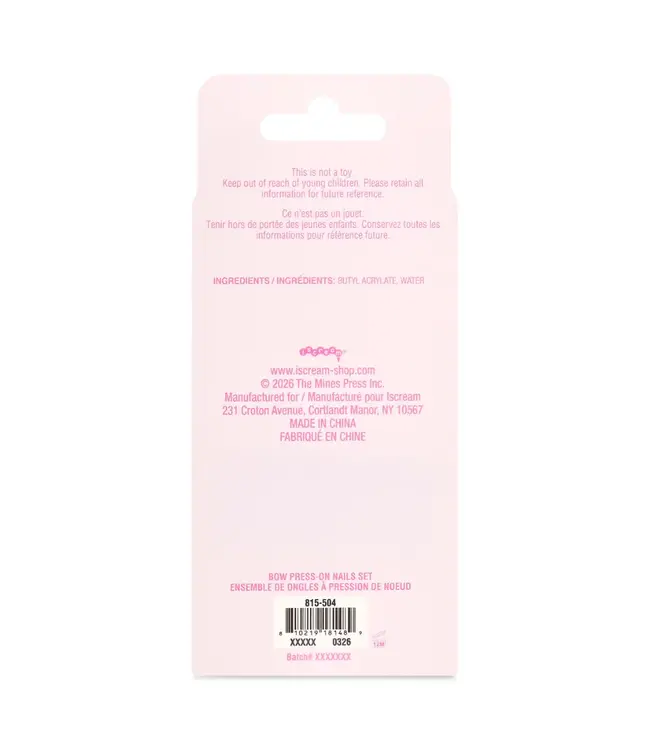 Bow Press On Nails