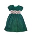 Green Corduroy Dress with Plaid