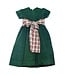 Green Corduroy Dress with Plaid