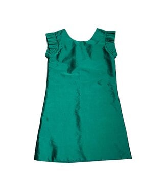 Susanne Lively Designs Green Flutter Sleeve A-Line Dress