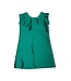 Green Flutter Sleeve A-Line Dress